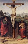 FRANCIA, Francesco Crucifixion with Sts John and Jerome de oil painting reproduction